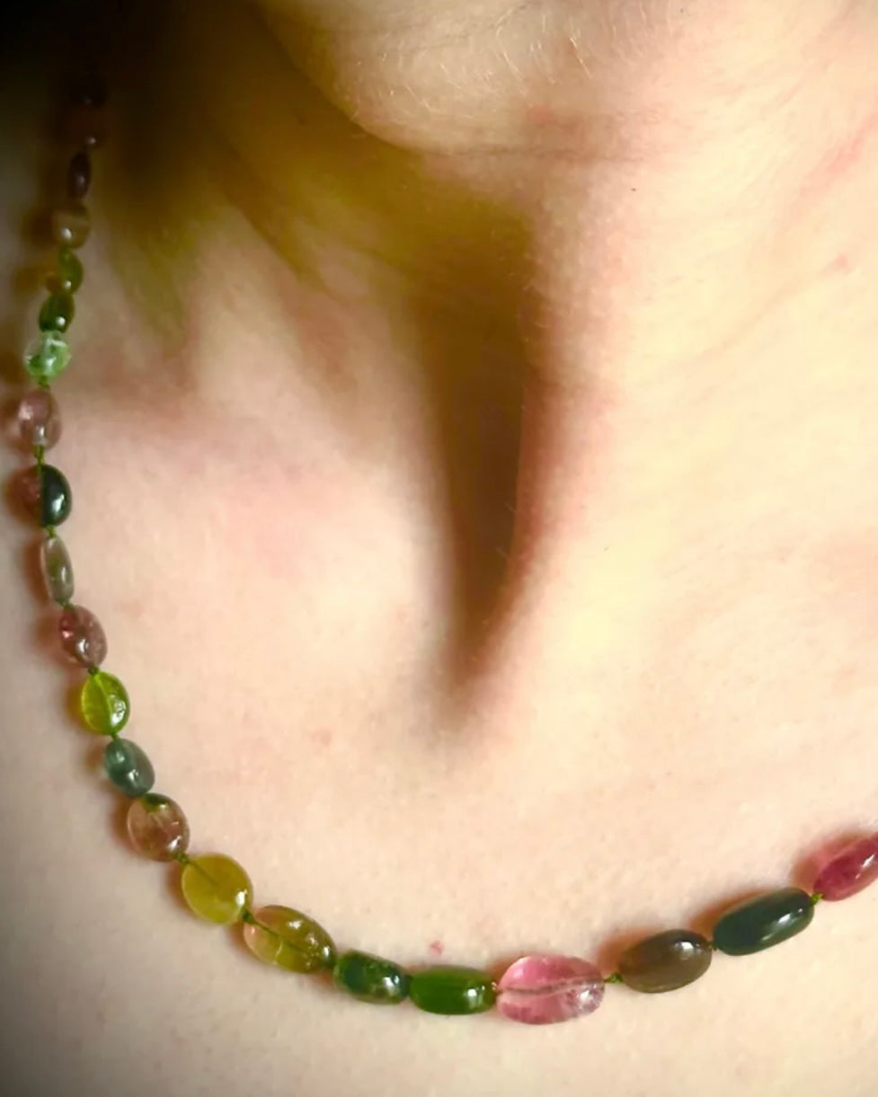 Tourmaline Jelly beaded Necklace