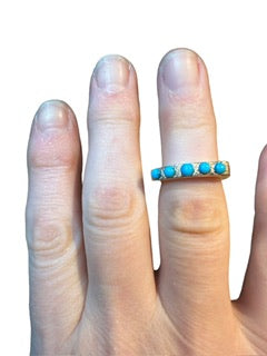 Sleeping beauty Turquoise and 14k Gold Ring
